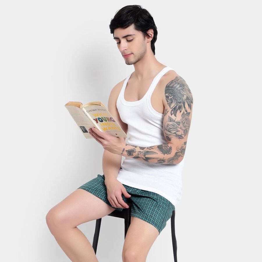 Men's Cotton T-Shirt, White, large